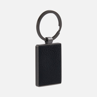 Брелок Gun Metal Leather Rectangle, графитовый
