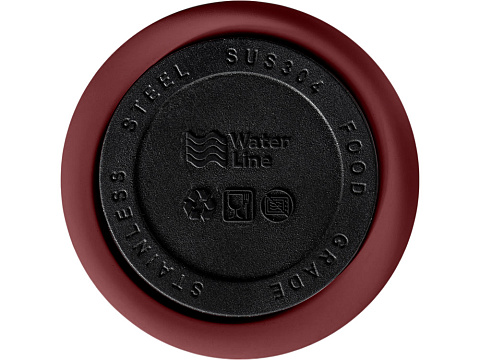 Вакуумная термокружка Waterline c кнопкой Guard, 400 мл, тубус, бургунди - рис 8.