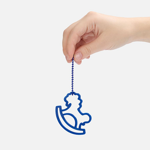 Подвеска «Лошадка-качалка», 3D-печать, синяя - рис 3.