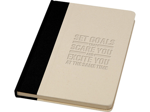 Liliana блокнот формата А5 в твердой обложке из пластика из сахарного тростника - сплошной черный - рис 4.