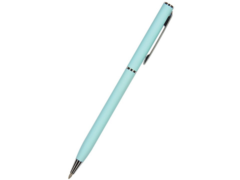 Ручка шариковая автоматическая BrunoVisconti® PALERMO цвет корпуса голубой, soft-touch, 0.7 мм
