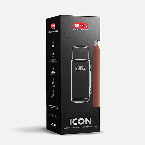 Термос Icon 1200, коричневый - рис 11.