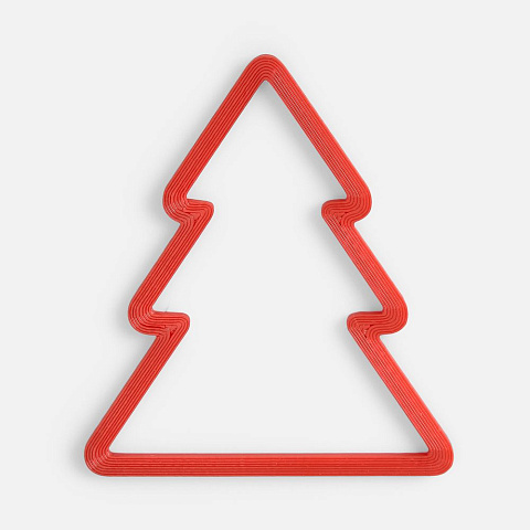 Подвеска «Елочка», 3D-печать, красная - рис 2.