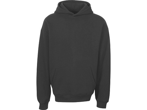 Толстовка с капюшоном оверсайз Berlin унисекс, темно-серый - рис 9.