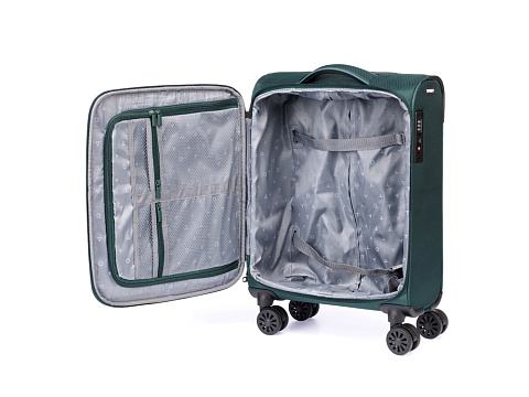 Чемодан TORBER СЕЙД, тёмно-зелёный, нейлон 600D, 36,5 х 19 х 54 см, 32 л - рис 4.