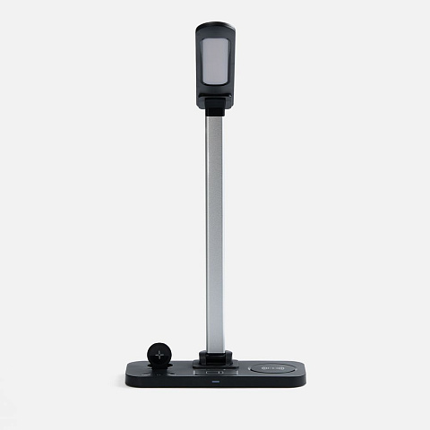 Настольная лампа с беспроводной зарядкой Power Light, черная - рис 4.