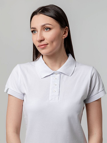 Рубашка поло женская Virma Premium Lady, белая - рис 9.