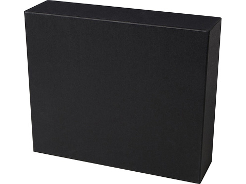 Laura подарочный набор из блокнота формата А5 в твердой обложке и шариковой ручки - сплошной черный - рис 5.