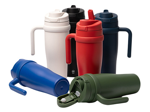 Термокружка KALAM/КАЛАМ с двойными стенками, винтажный белый - рис 2.