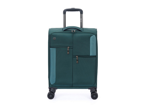 Чемодан TORBER СЕЙД, тёмно-зелёный, нейлон 600D, 36,5 х 19 х 54 см, 32 л - рис 3.