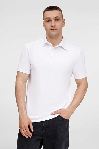 Рубашка поло унисекс Senti, белая - рис 5.