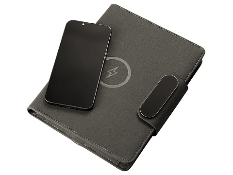 Подарочный набор металлическая ручка и блокнот А5 Twilight  со светящимся логотипом и пауэрбэнком - рис 5.