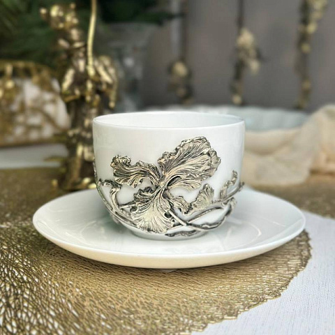 Чашка с блюдцем Ирис в подарочной упаковке - рис 2.