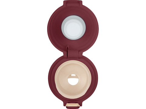 Вакуумная термокружка Waterline c кнопкой Guard, 400 мл, тубус, бургунди - рис 6.