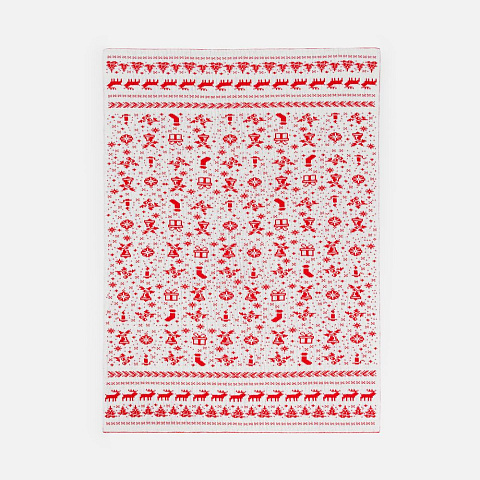 Плед Holidale, красный с молочным - рис 6.