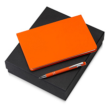 Подарочный набор Wispy swan с ручкой и блокнотом, оранжевый