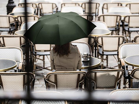 Зонт складной Mini Hook, черный - рис 3.