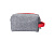 Косметичка из РПЕТ фетра с ручкой Felt, серый с красным - миниатюра - рис 4.