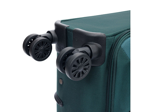 Чемодан TORBER СЕЙД, тёмно-зелёный, нейлон 600D, 36,5 х 19 х 54 см, 32 л - рис 10.