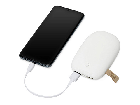 Внешний аккумулятор в форме камня Stone, 7800 mAh, белый - рис 2.