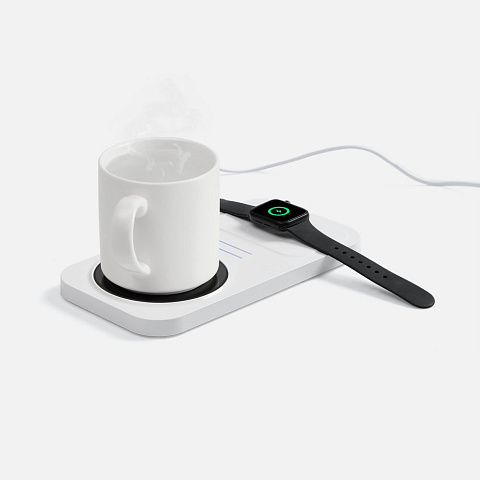 Беспроводное зарядное устройство с подогревом кружки Hot Task, белое - рис 4.