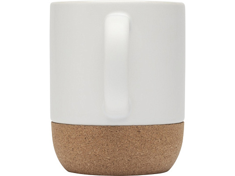 Billie керамическая кружка для сублимации объемом 300 мл с пробковыми деталями, белый - рис 3.