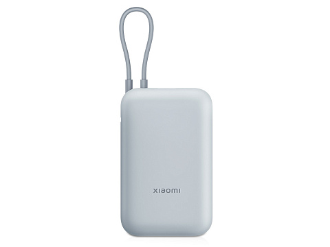 Внешний аккумулятор со встроенным кабелем Mi Power Bank 10000mAh (Integrated Cable) Ice Blue GL