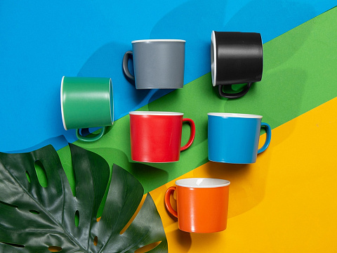 Матовая кружка Nancy 360 мл цветная снаружи, белая внутри, желтый - рис 5.