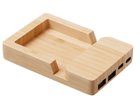 USB хаб Memo, 2*USB, 2*Type C, бамбук - рис 10.