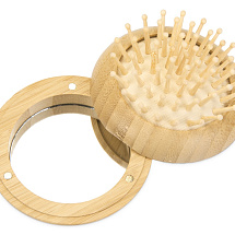 Расческа с зеркалом из бамбука Daisy, натуральный
