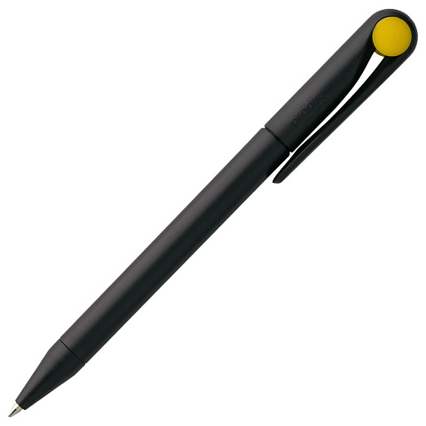 Ручка шариковая Prodir DS1 TMM Dot, черная с желтым - рис 4.